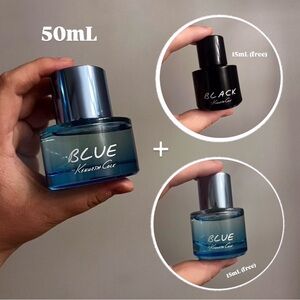 NWOT Kenneth Cole “Black” & “Blue” Eau De Toilette Cologne Trio